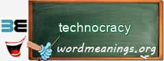 WordMeaning blackboard for technocracy